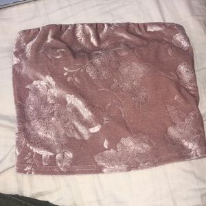 urban outfitters - peyton floral velvet tube top